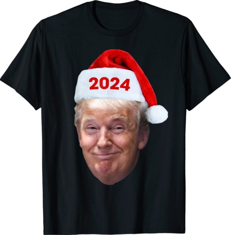 Trump 2024 Christmas Santa Hat Trump Lovers Vintage TShirt