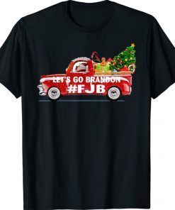 Let's go Red Truck Christmas Trees Funny Shirts