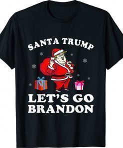 Santa Trump Let's Go Branson Brandon Trump Ugly Christmas 2021 T-Shirt