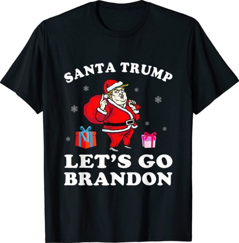 Santa Trump Let's Go Branson Brandon Trump Ugly Christmas 2021 T-Shirt