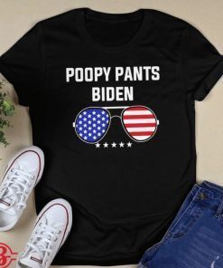 Poopy Pants Biden Sunglasses American Flag Vintage TShirt