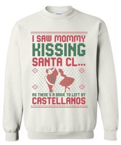 I Saw Mommy Hissing Santa Claus Xmas T-Shirt