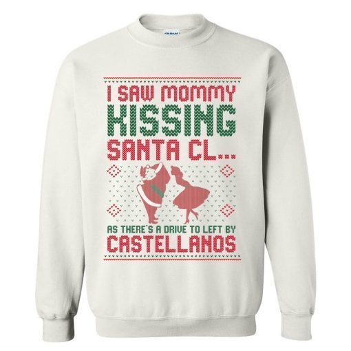 I Saw Mommy Hissing Santa Claus Xmas T-Shirt