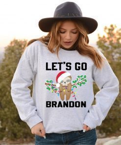 Let's Go Brandon Sleeping Sloth Christmas Xmas TShirt