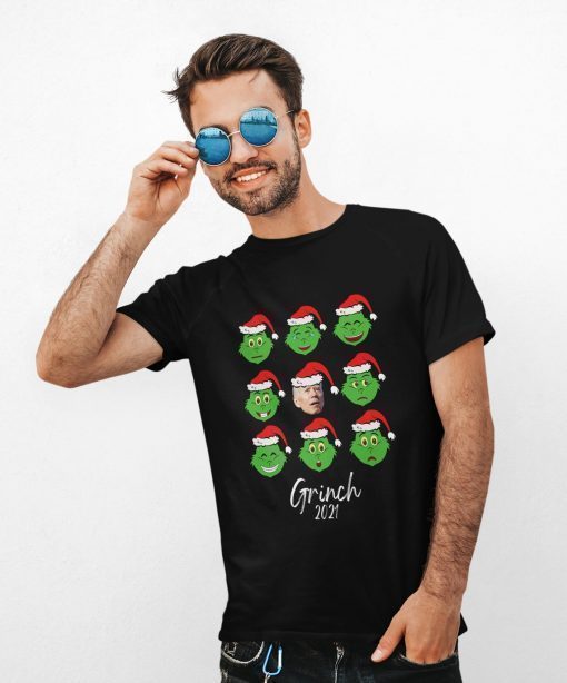 Biden Grinch Christmas Fuck Joe Biden Lets Go Brandon 2022 T-Shirt