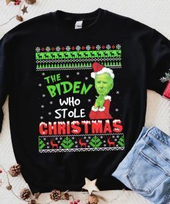 The Biden Who Stole Christmas Grinch Biden Tee Shirt