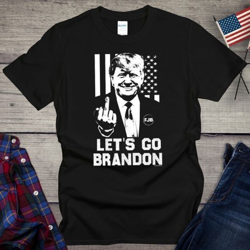 Let's Go Brandon T-shirt, Trump Flip Off Biden Tee, Donald Trump Shirt, Nascar Chant, Political, Joe Biden