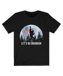 Lets Go Brandon Christmas Bigfoot Moon Tee Shirt