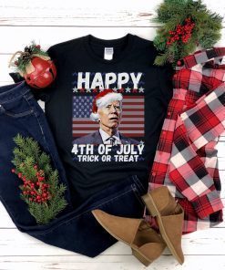 Funny Joe Biden Santa Hat Shirt, Happy 4th of July Confused Biden, Biden Christmas Shirt
