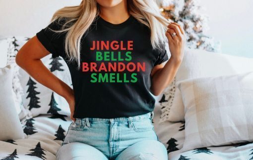Jingle Bell Brandon Smells Brandon Christmas Xmas TShirt