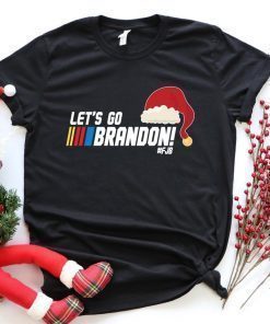 Let's Go Brandon Nascar Santa Hat Xmas Shirts