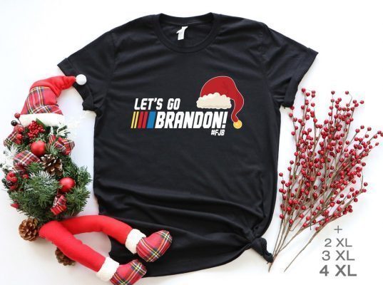 Let's Go Brandon Nascar Santa Hat Xmas Shirts