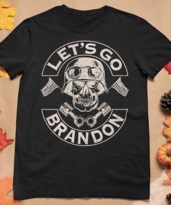 Vintage Let's Go Brandon American Biker Usa Flag TShirt