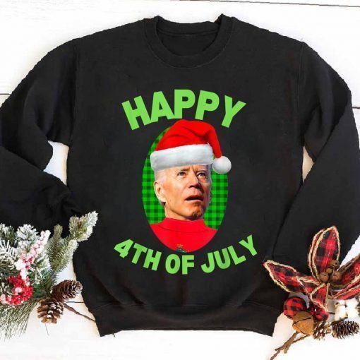 Happy 4th Of July Christmas Xmas Joe Biden President Gift TShirt