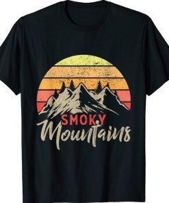 Smoky Mountains Retro Sunset Wildlife Costume Tee Shirt