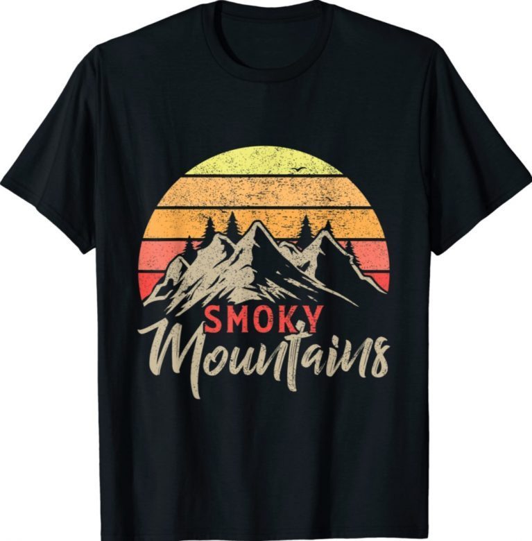 Smoky Mountains Retro Sunset Wildlife Costume Tee Shirt