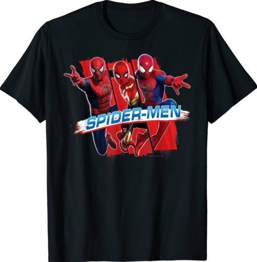 Spider-Man No Way Home Spider-Men Trio Tee Shirt