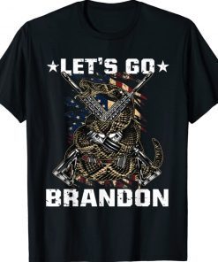 Vintage Gun American Flag Patriots Let's Go Branson Brandon Shirts