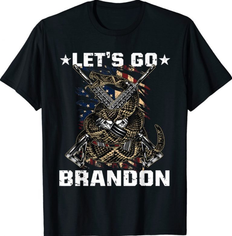 Vintage Gun American Flag Patriots Let's Go Branson Brandon Shirts