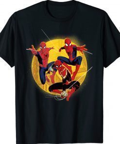 Spider Man No Way Home Spider Men In Action 2022 Tee Shirt