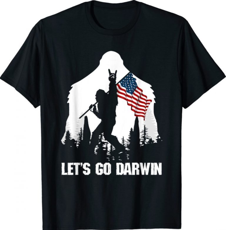 Vintage Lets Go Darwin Bigfoot American Flag Shirts