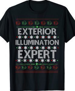 Exterior illumination expert christmas light decorator funny shirts