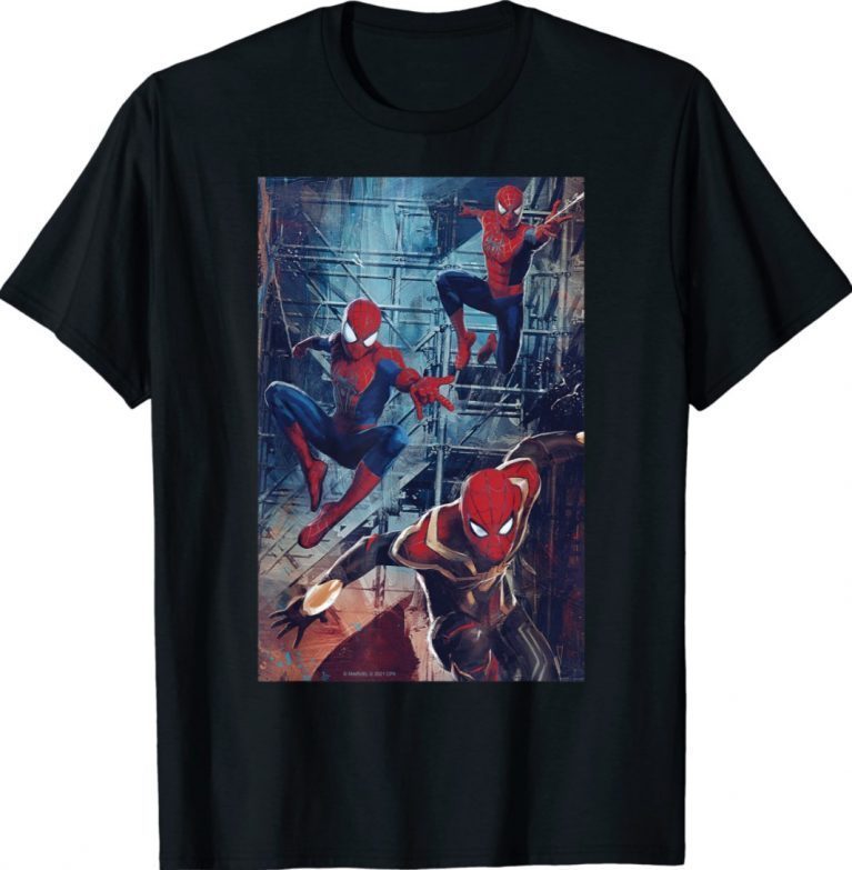 Spider Man No Way Home Spider Men Jump Vintage Shirts