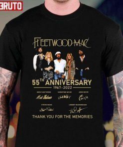 Fleetwood Mac 55th Anniversary 1967 2022 Signatures Tee Shirt