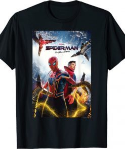 Spider Man No Way Home Group Shot Face Off Poster Tee Shirt