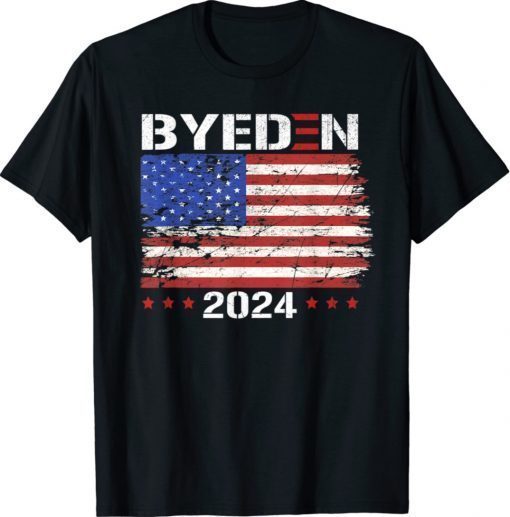 ByeDen 2024 Joe Biden Trump President American Flag Election Tee Shirt