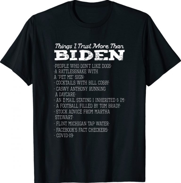 Things I Trust More Than Biden People Who Don't Like Dogs Vintage T-Shirt