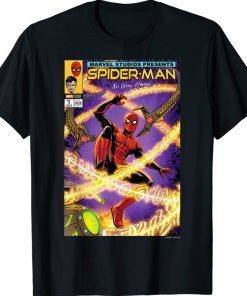 Spider Man No Way Home Battle Comic Cover Tee Shirt