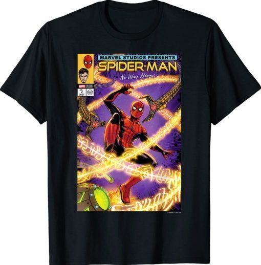 Spider Man No Way Home Battle Comic Cover Tee Shirt