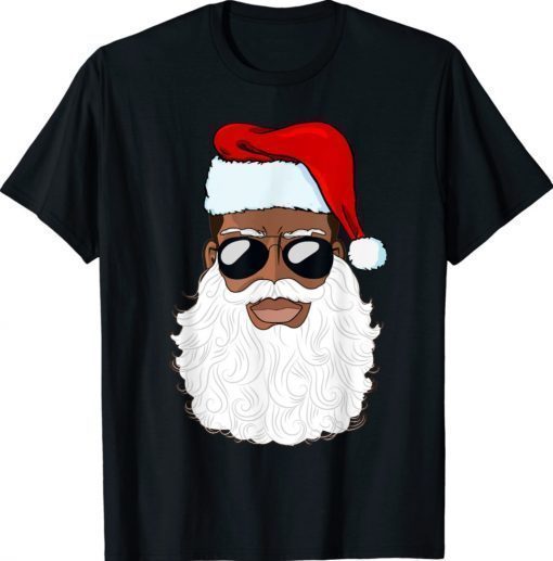 Santa Claus Black Xmas Santa Afro African American Proud Vintage Shirts