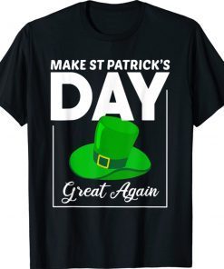 Make St Patrick Day Great Again Trump Drinking Funny TShirt