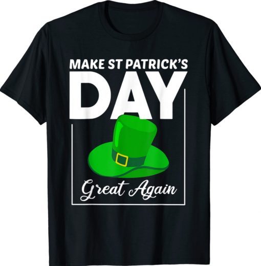 Make St Patrick Day Great Again Trump Drinking Funny TShirt