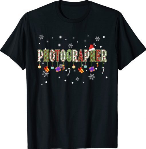 Photographer Christmas Santa Decor Matching Family Pajamas Gift TShirt