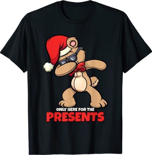 Dabbing Reindeer Santa Christmas Gift TShirt