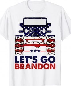 Let's Go Branson Brandon Vintage US Flag Truck Tee Shirt