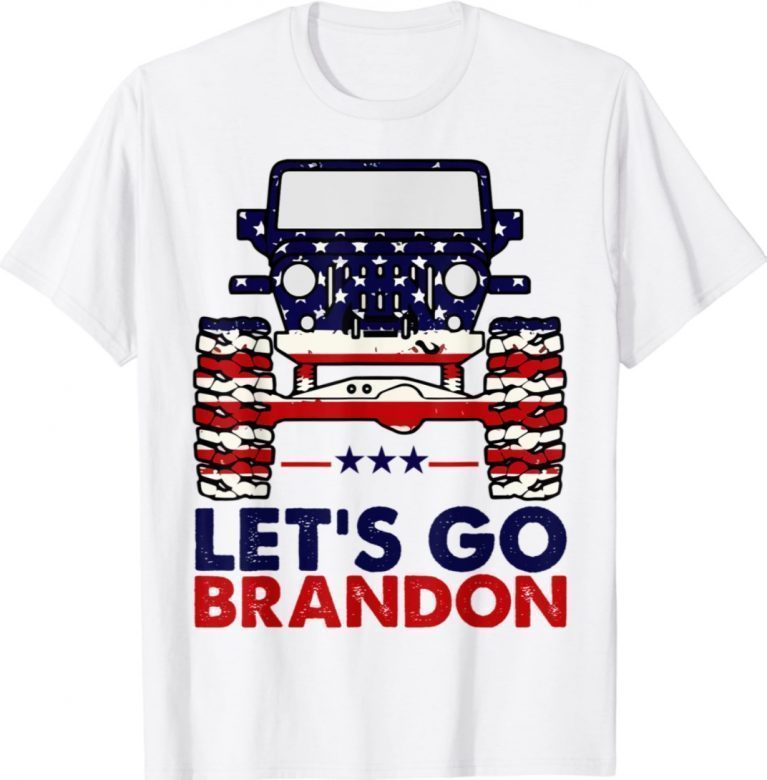 Let's Go Branson Brandon Vintage US Flag Truck Tee Shirt