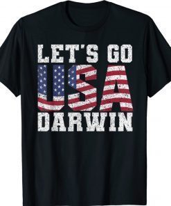 Lets Go USA Darwin Patriot Vintage TShirt