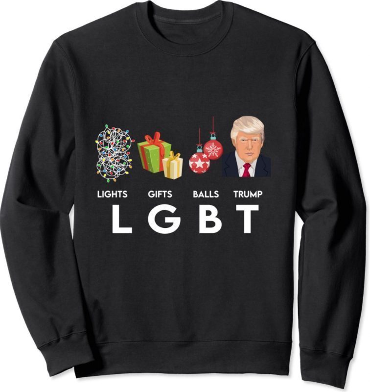 Funny All I Want For Christmas LGBT Trump Christmas Gift TShirt