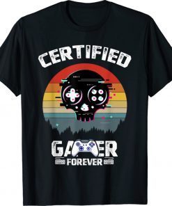 Vintage Certified Gamer Video Games Gaming Shirts