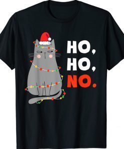 Cat Christmas Santa Cat Christmas Lights 2022 TShirt