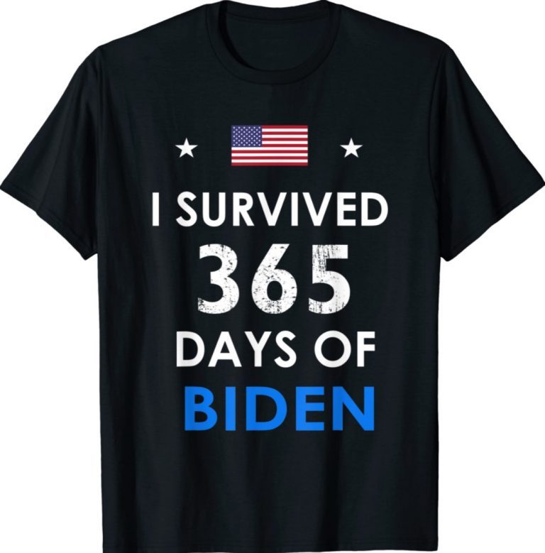 Funny I Survived 365 Days Of Biden Anti Biden Tee Shirt