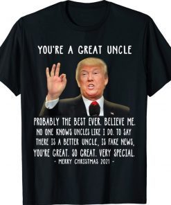 Donald Trump Speech Great Uncle Merry Christmas Uncle TShirt