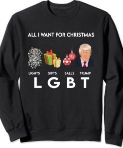 Trump All I Want For Christmas LGBT Christmas TShirt