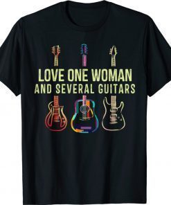 Love One Woman and Several Guitars Player Vintage TShirt