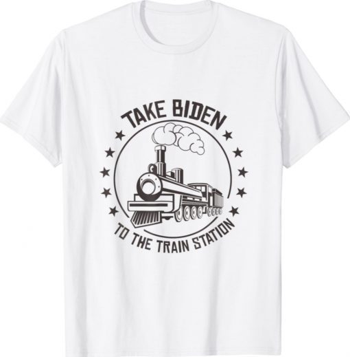 Take Biden To The Train Station Vintage Shirts