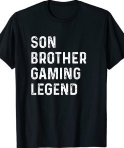 Son Brother Gaming Legend Christmas Gaming Funny Shirts